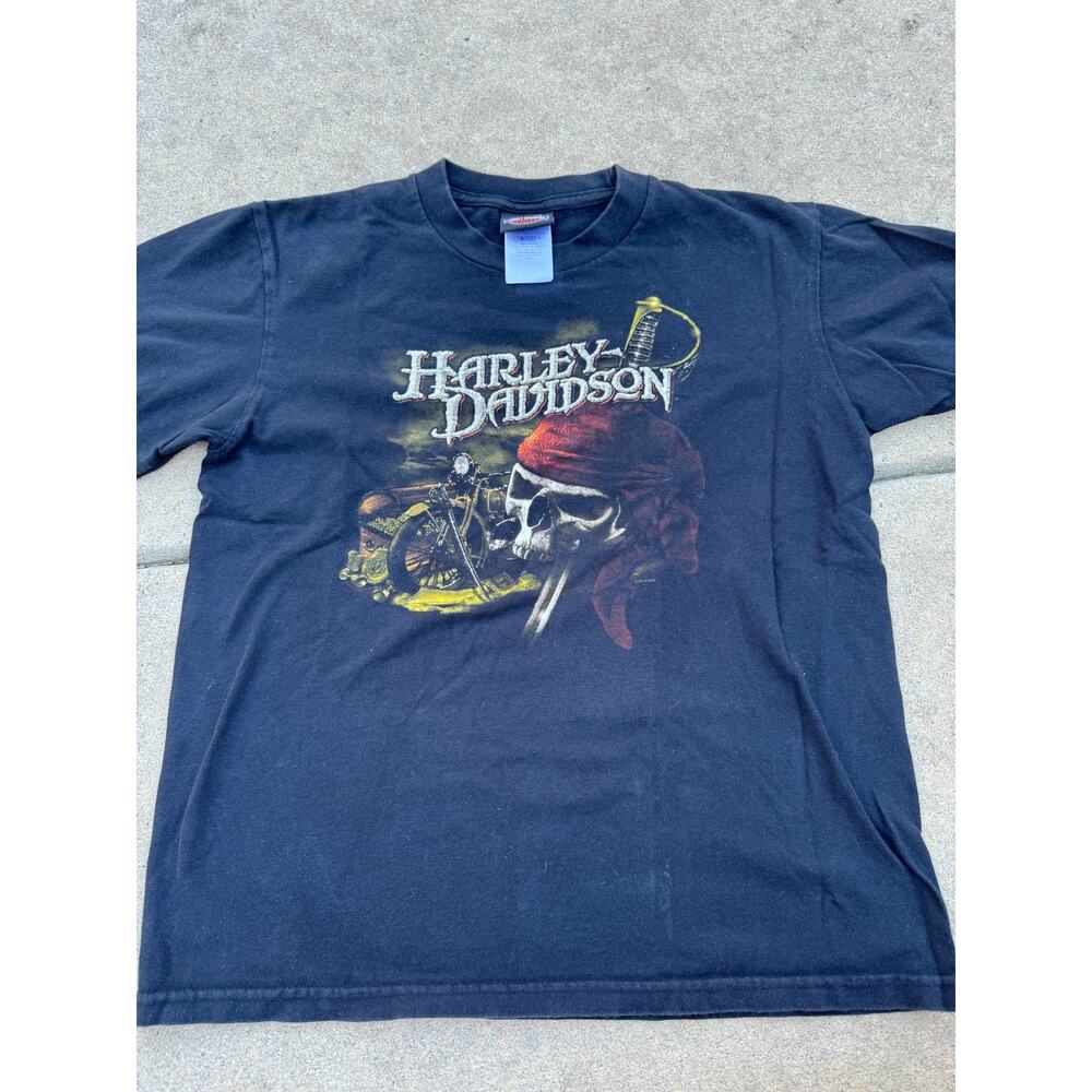 Harley Davidson Tshirt-Black-Size Large